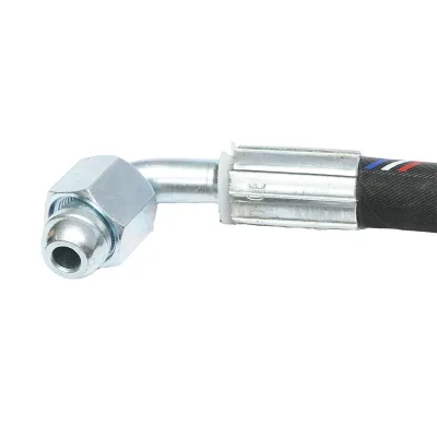TUBO OLEODINAMICO ALTA PRESSIONE 2SN DN10 crimpato con raccordo M20x1,5 90 gradi, M20x1,5 dritto L=2700mm - immagine 2