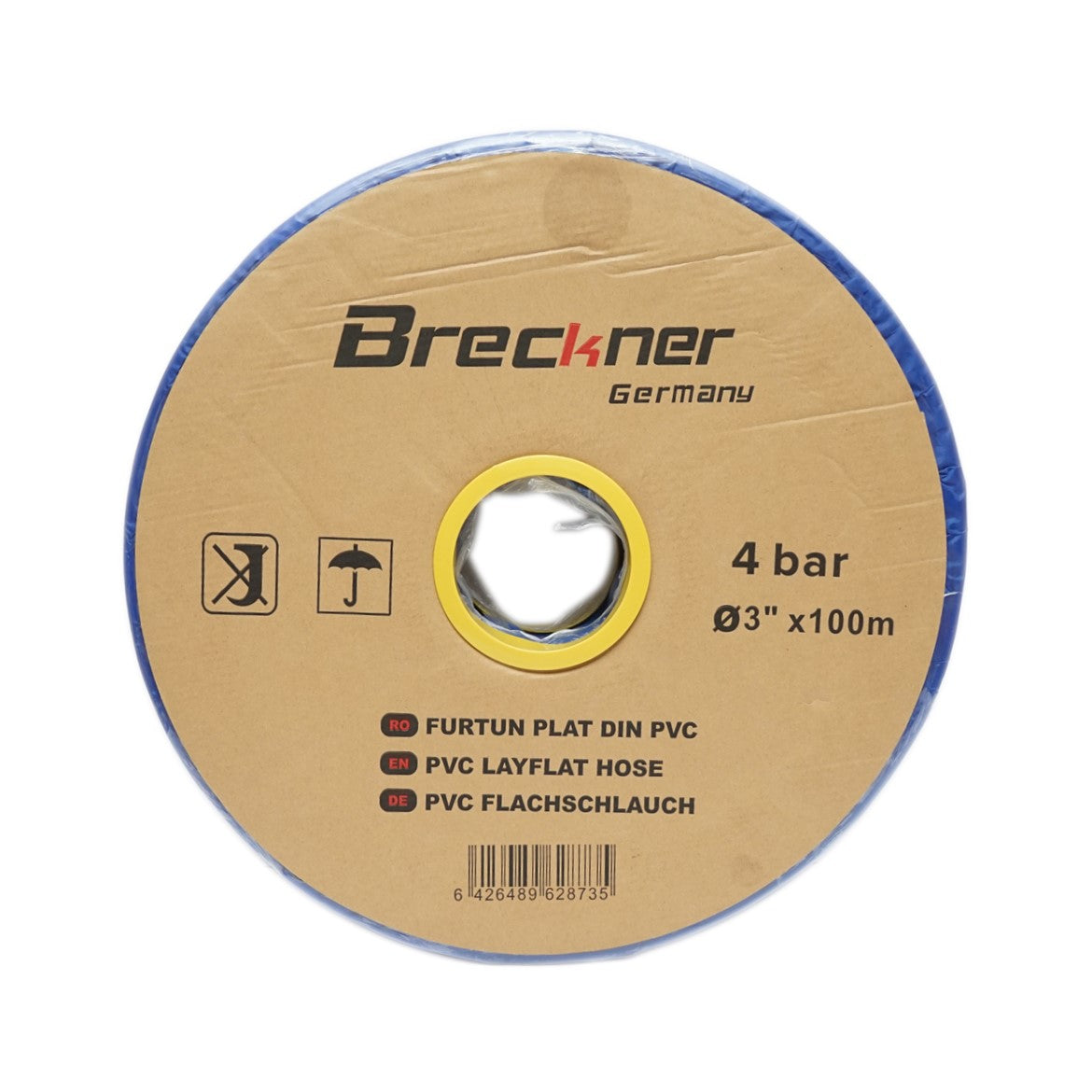 Tubo piatto per acqua per irrigazione in PVC 3 pollici, lunghezza 100 m, PN4. Breckner Germany - immagine 2