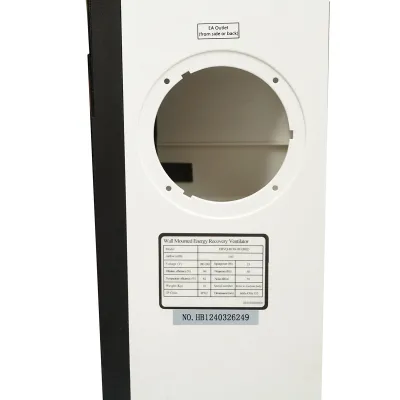 Unità di ventilazione con recupero di calore, montaggio a parete, 150 m³/h, 35W, 220V, modello ERVQ-B150-1A1F. - immagine 6