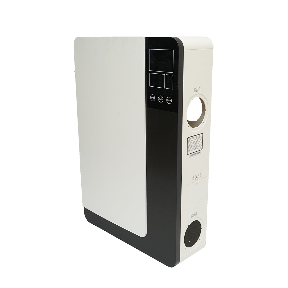 Unità di ventilazione con recupero di calore, montaggio a parete, 150 m³/h, 35W, 220V, modello ERVQ-B150-1A1F. - immagine 3