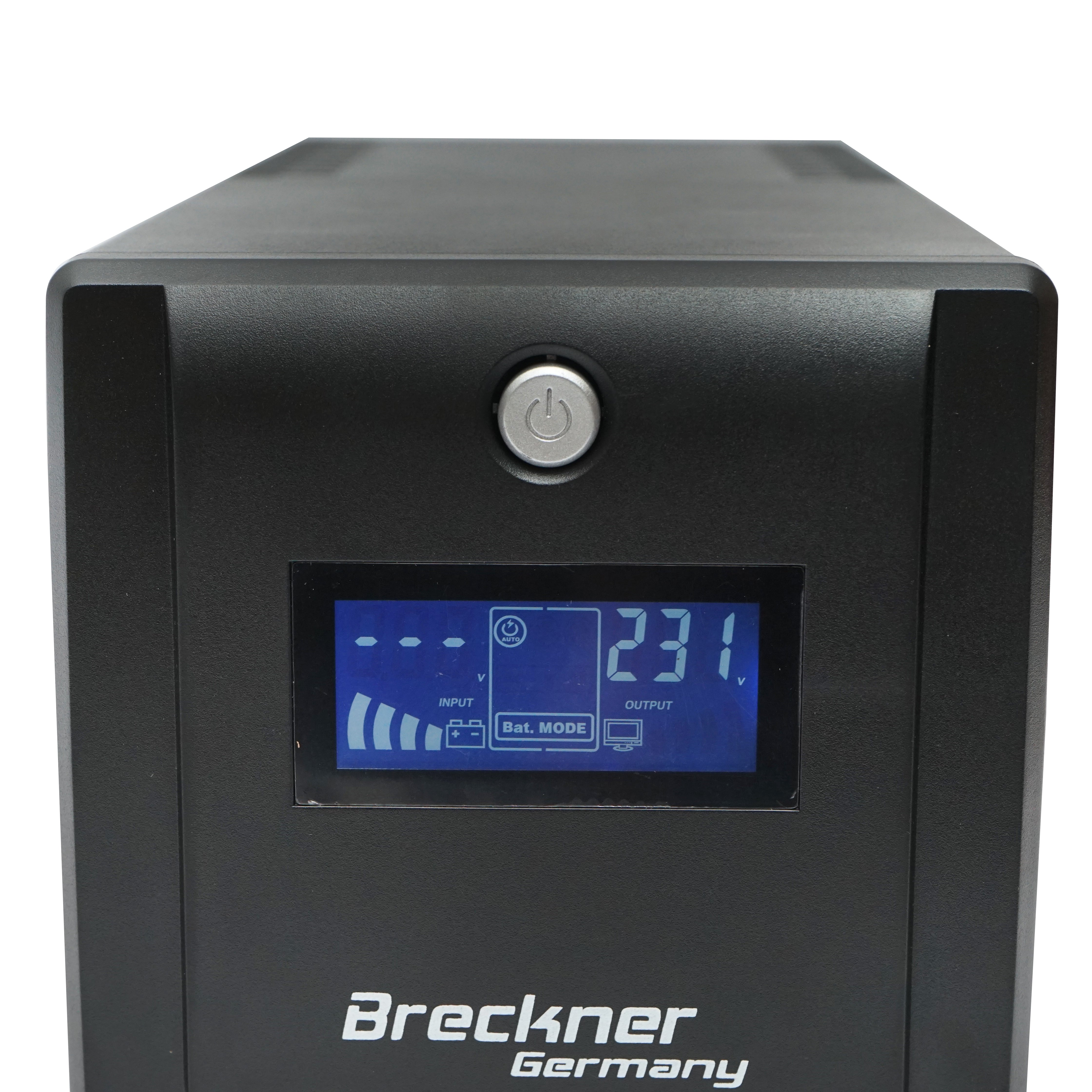 UPS 1000VA / 600W con batterie 2×7Ah, 4 prese Schuko, LCD, USB, AVR Breckner Germany - immagine 5