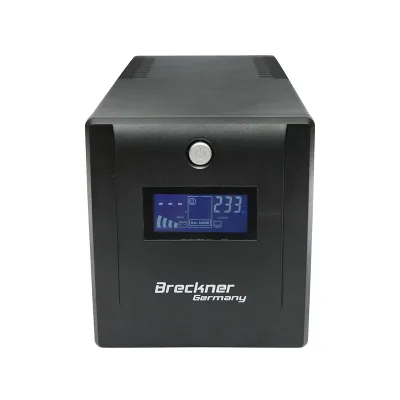 UPS 1000VA/600W con 2 batterie da 7,5Ah e 4 prese schuko, LCD, USB Breckner Germany