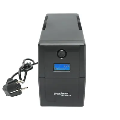 UPS 600VA / 360W con batteria 7Ah, 2 prese Schuko, LCD, USB, AVR Breckner Germany