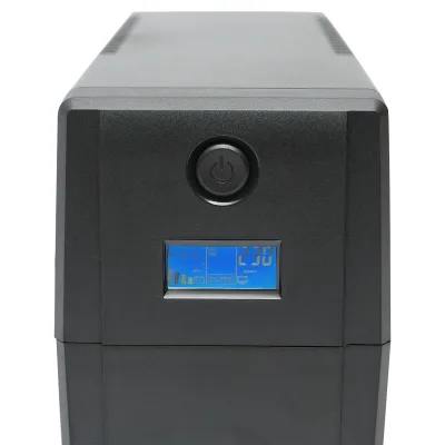 UPS 600VA / 360W con batteria 7Ah, 2 prese Schuko, LCD, USB, AVR Breckner Germany - immagine 5