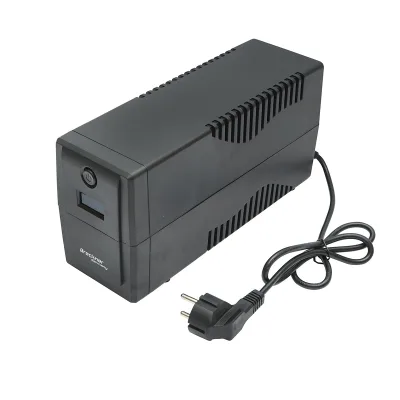UPS 800VA / 480W con batteria 9Ah, 2 prese Schuko, LCD, USB, AVR Breckner Germany - immagine 5