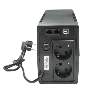 UPS 800VA / 480W con batteria 9Ah, 2 prese Schuko, LCD, USB, AVR Breckner Germany - immagine 4