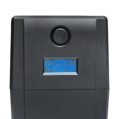 UPS 800VA / 480W con batteria 9Ah, 2 prese Schuko, LCD, USB, AVR Breckner Germany - immagine 6