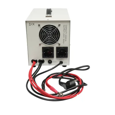 UPS con inverter per riscaldamento centralizzato 1400W/2000VA, onda sinusoidale pura 24V/230V, 2 prese schuko, display LCD, AVR Breckner Germany - immagine 2