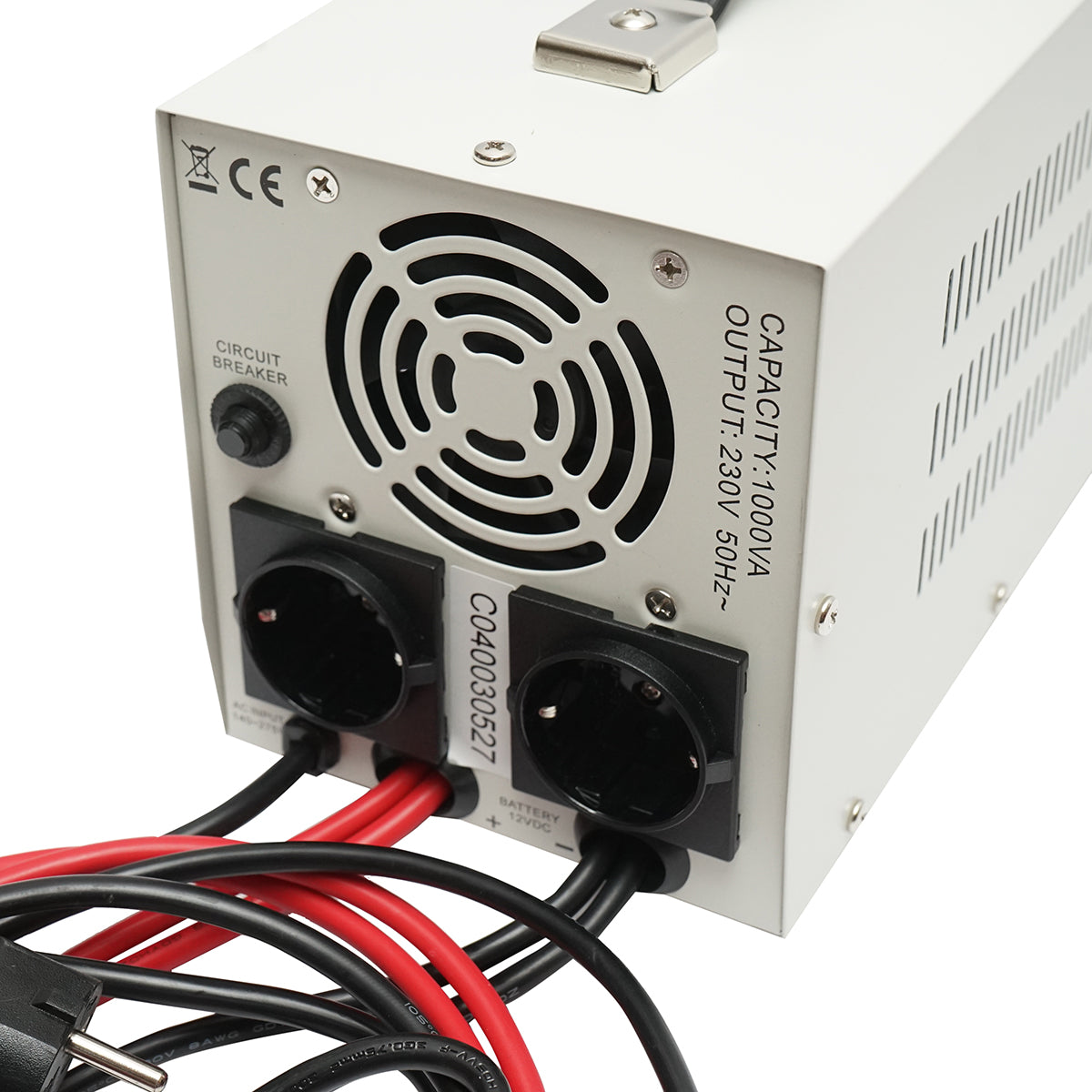 UPS con inverter per riscaldamento centralizzato 700W/1000VA, onda sinusoidale pura 12V/230V, 2 prese schuko, display LCD, AVR Breckner Germany - immagine 5