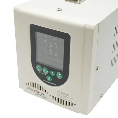 UPS con inverter per riscaldamento centralizzato 700W/1000VA, onda sinusoidale pura 12V/230V, 2 prese schuko, display LCD, AVR Breckner Germany - immagine 4