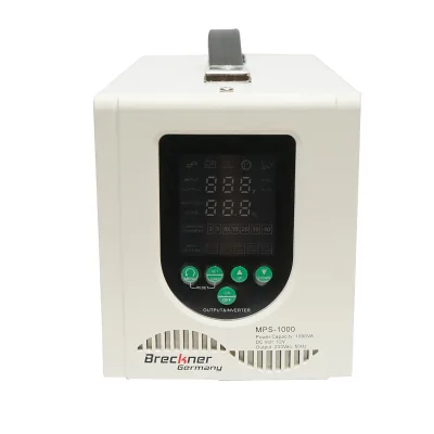UPS con inverter per riscaldamento centralizzato 700W/1000VA, onda sinusoidale pura 12V/230V, 2 prese schuko, display LCD, AVR Breckner Germany