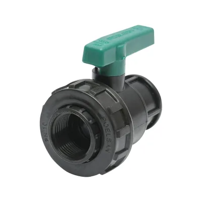 Valvola A Sfera per tubi irrigazione a goccia PN10-1" X 1", Rubinetto per Tubi Nastro di irrigazione a Goccia, Valvola A Sfera per sistemi di irrigazione a goccia PN10-1" X 1" - immagine 2