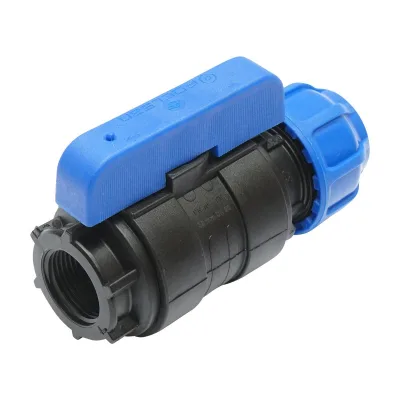 Valvola A Sfera per tubi irrigazione a goccia PN10-32mm X 1/2", Rubinetto per Tubi Nastro di irrigazione a Goccia, Valvola A Sfera per sistemi di irrigazione a goccia PN10-32mm X 1/2" - immagine 2