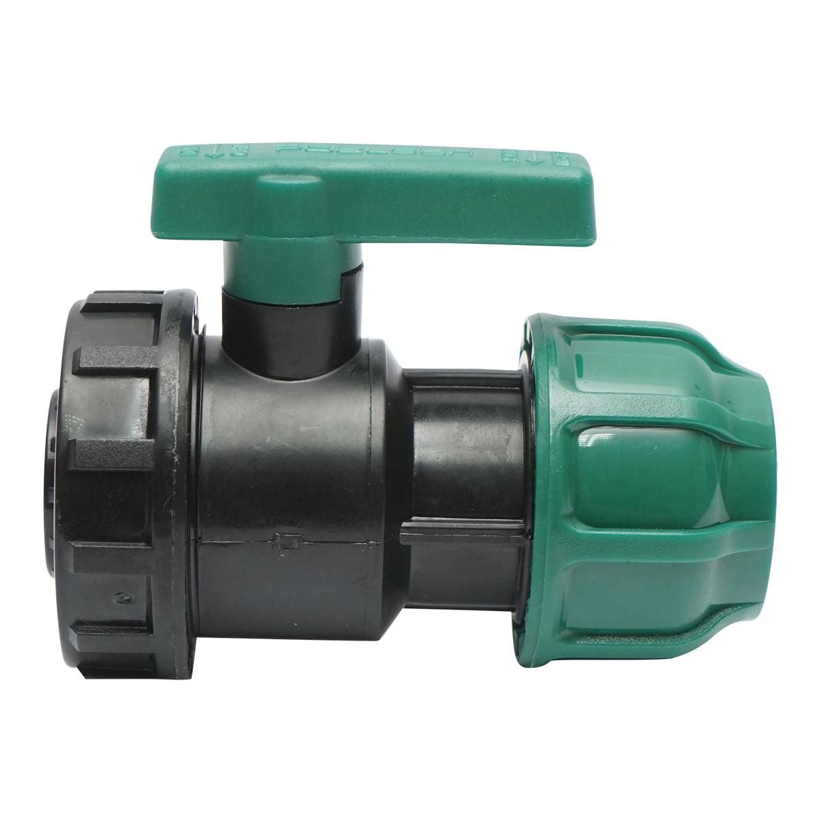 Valvola A Sfera per tubi irrigazione a goccia PN10-32mm X 3/4", Rubinetto per Tubi Nastro di irrigazione a Goccia, Valvola A Sfera per sistemi di irrigazione a goccia PN10-32mm X 3/4" - immagine 3