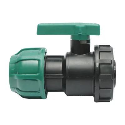 Valvola A Sfera per tubi irrigazione a goccia PN10-32mm X 3/4", Rubinetto per Tubi Nastro di irrigazione a Goccia, Valvola A Sfera per sistemi di irrigazione a goccia PN10-32mm X 3/4" - immagine 2