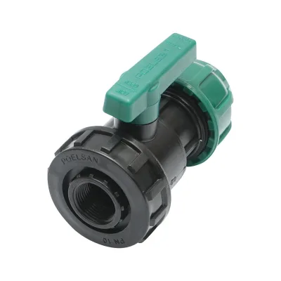 Valvola A Sfera per tubi irrigazione a goccia PN10-32mm X 3/4", Rubinetto per Tubi Nastro di irrigazione a Goccia, Valvola A Sfera per sistemi di irrigazione a goccia PN10-32mm X 3/4" - immagine 4