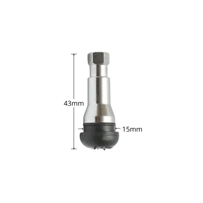 Valvola per ruota auto tubeless 43mm TR413AC cromata