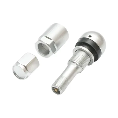 Valvola per ruota tubeless in alluminio compatibile con sensore TPMS - immagine 2