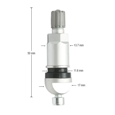 Valvola per ruota tubeless in alluminio compatibile con sensore TPMS-5