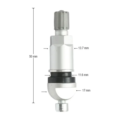 Valvola per ruota tubeless in alluminio compatibile con sensore TPMS-6