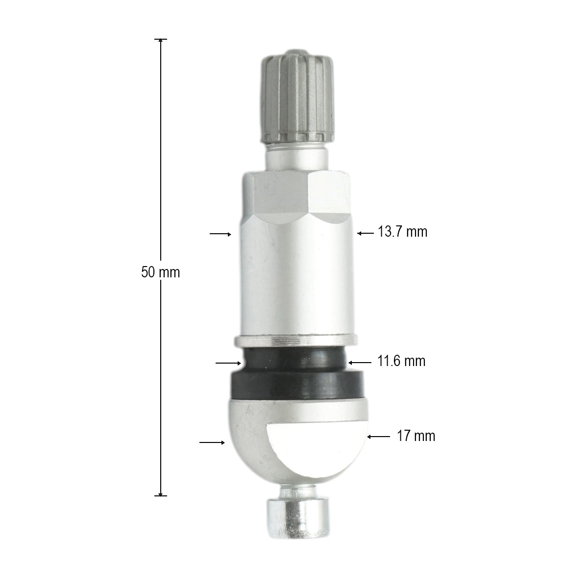 Valvola per ruota tubeless in alluminio compatibile con sensore TPMS-6