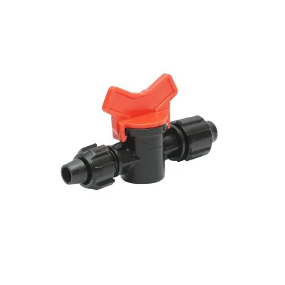 Valvola per tubi irrigazione a goccia 17mm, Rubinetto per Tubi Nastro di irrigazione a Goccia, Valvola per sistemi di irrigazione a goccia 17mm. - immagine 2