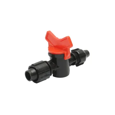 Valvola per tubi irrigazione a goccia 17mm, Rubinetto per Tubi Nastro di irrigazione a Goccia, Valvola per sistemi di irrigazione a goccia 17mm. - immagine 3