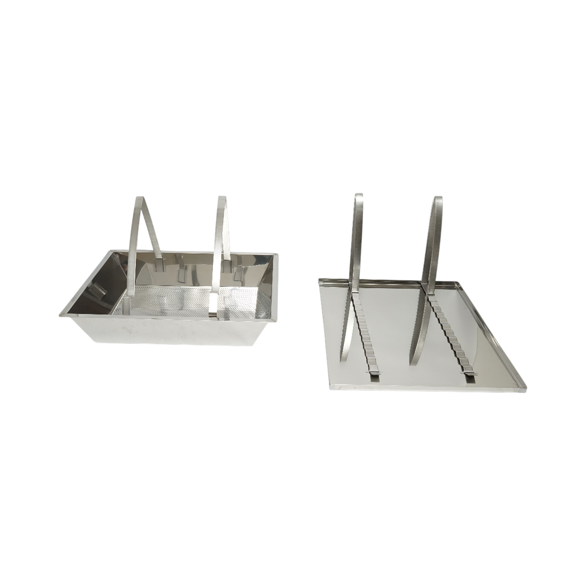 Vassoio disopercolatore con setaccio in acciaio inox 520x415x110mm - immagine 2