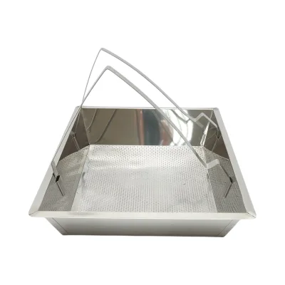 Vassoio disopercolatore con setaccio in acciaio inox 520x415x110mm - immagine 6