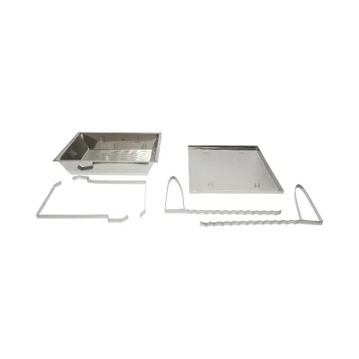 Vassoio disopercolatore con setaccio in acciaio inox 520x415x110mm - immagine 3