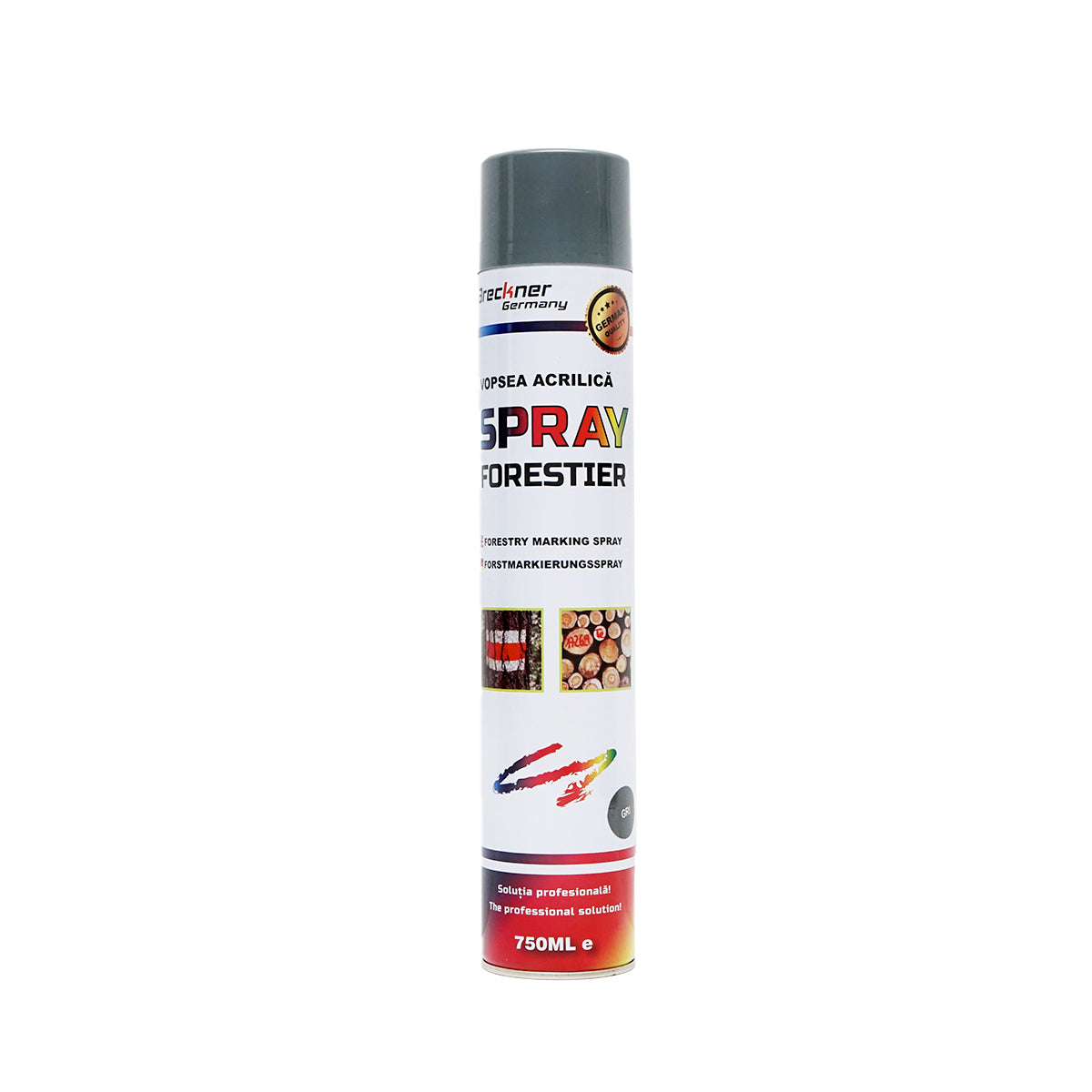 Vernice spray per marcatura forestale grigia 750ml Breckner Germany