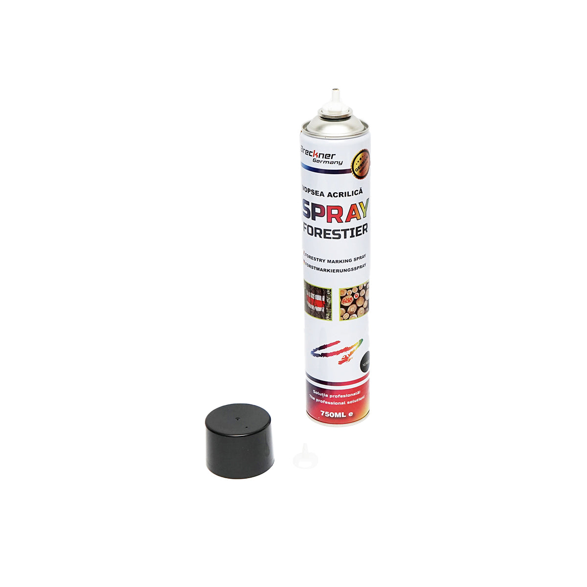 Vernice spray per marcatura forestale nera 750ml Breckner Germany - immagine 2