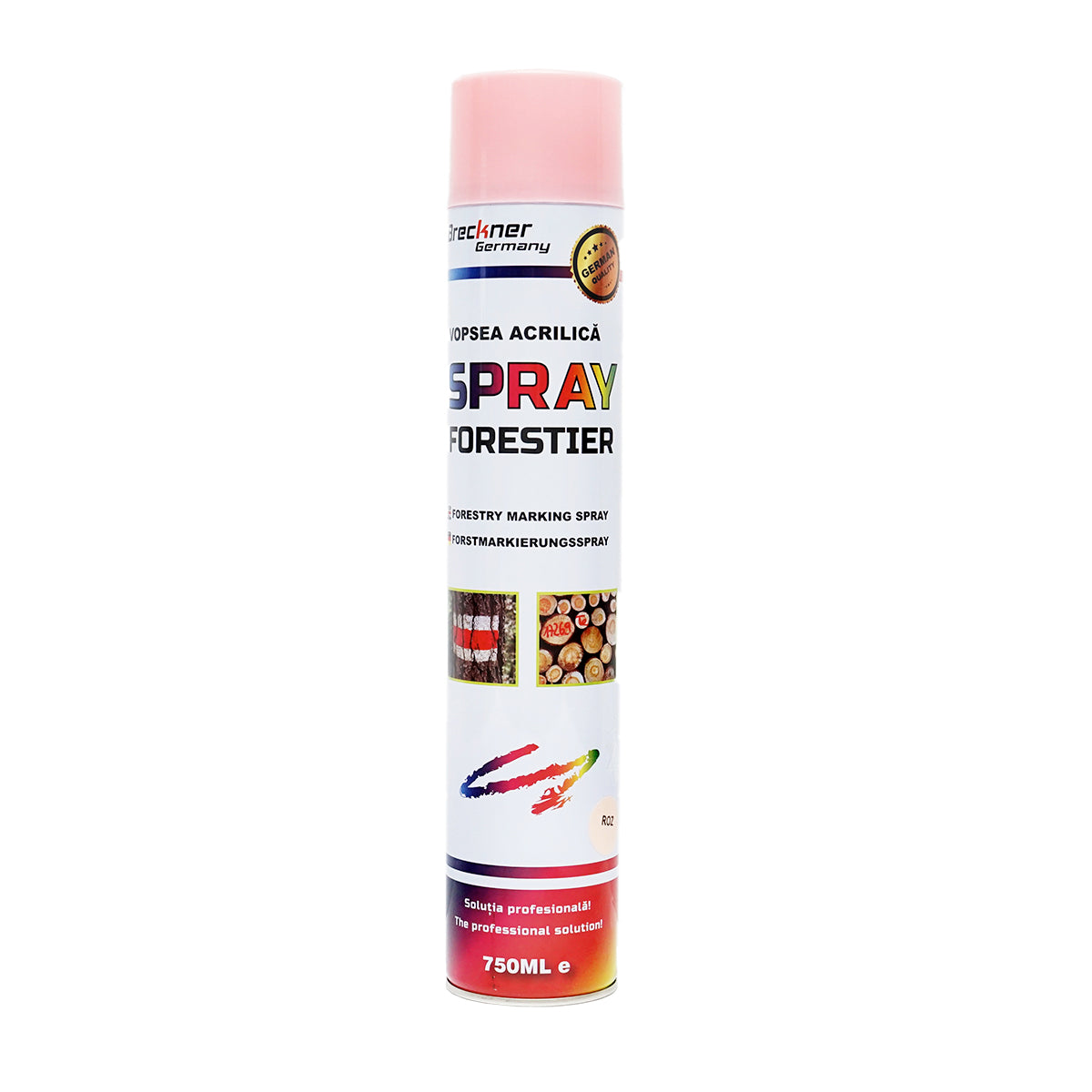 Vernice spray per marcatura forestale rosa 750ml Breckner Germany