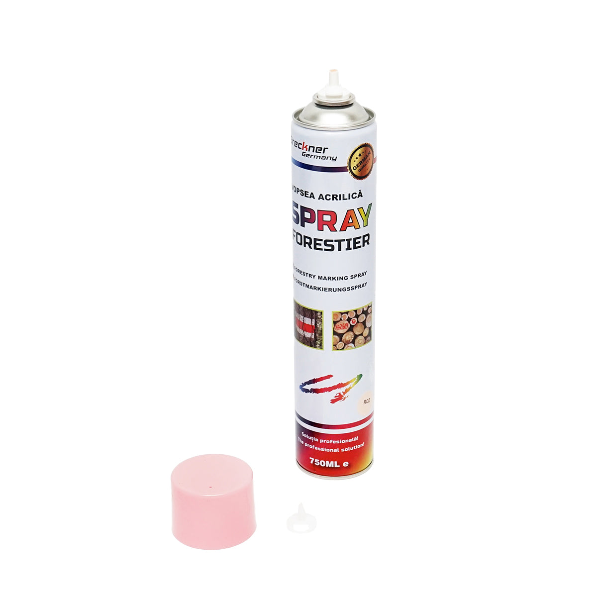 Vernice spray per marcatura forestale rosa 750ml Breckner Germany - immagine 2