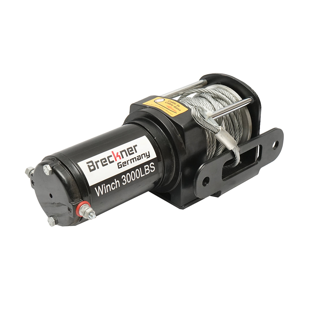 Verricello elettrico con telecomando 12V, 1,6T (3000 libbre), lunghezza cavo 9,2m - immagine 2