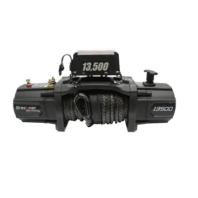 Verricello elettrico con telecomando 12V, 6,1T (13500 libbre) 6,5HP, cavo sintetico 9x24m, solenoide 400A Breckner Germany - immagine 2