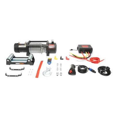 Verricello elettrico con telecomando 12V, 6,5hp, 6,1T (13500lbs) cavo in acciaio 9x24m solenoide 400A Breckner Germany