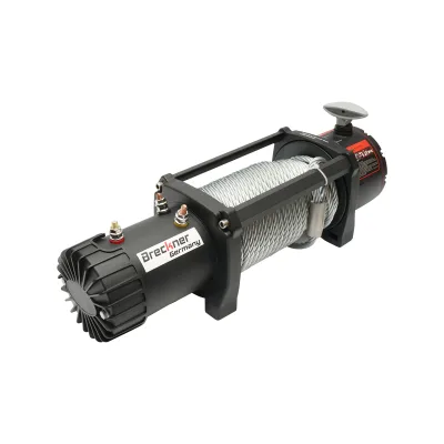 Verricello elettrico con telecomando 12V, 6,5hp, 6,1T (13500lbs) cavo in acciaio 9x24m solenoide 400A Breckner Germany - immagine 3