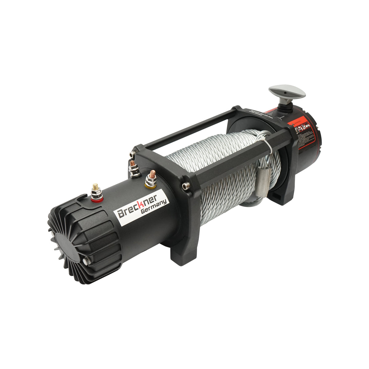 Verricello elettrico con telecomando 12V, 6,5hp, 6,1T (13500lbs) cavo in acciaio 9x24m solenoide 400A Breckner Germany - immagine 3