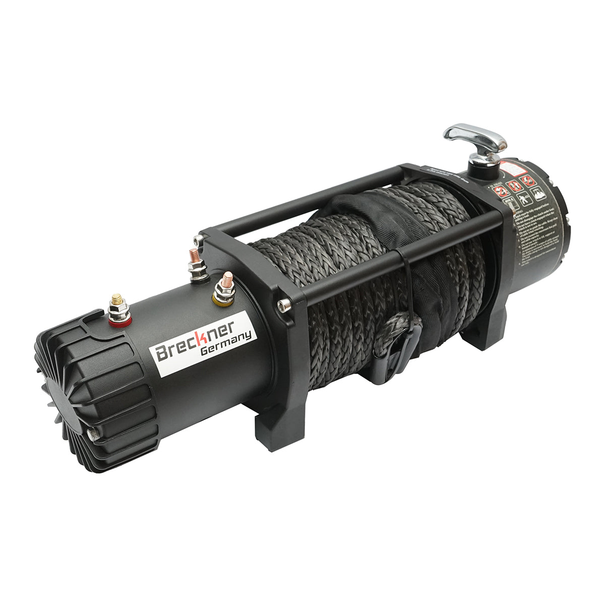 Verricello elettrico con telecomando 12V, 6,5hp, 6,1T (13500lbs) cavo sintetico 9x24m solenoide 400A Breckner Germany - immagine 4