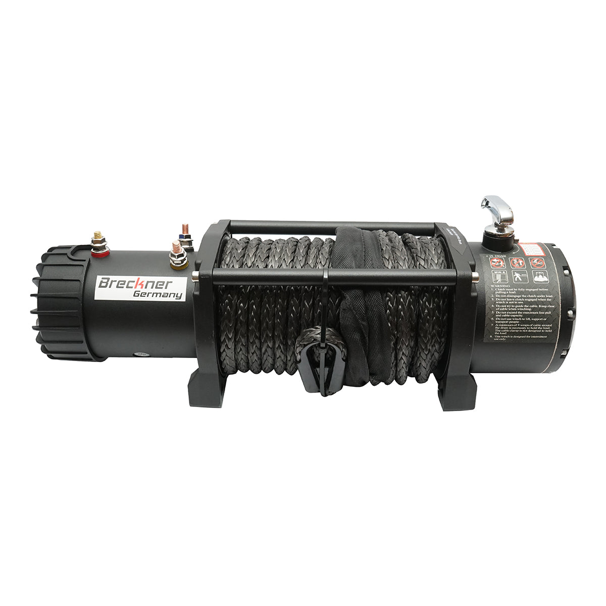 Verricello elettrico con telecomando 12V, 6,5hp, 6,1T (13500lbs) cavo sintetico 9x24m solenoide 400A Breckner Germany - immagine 2