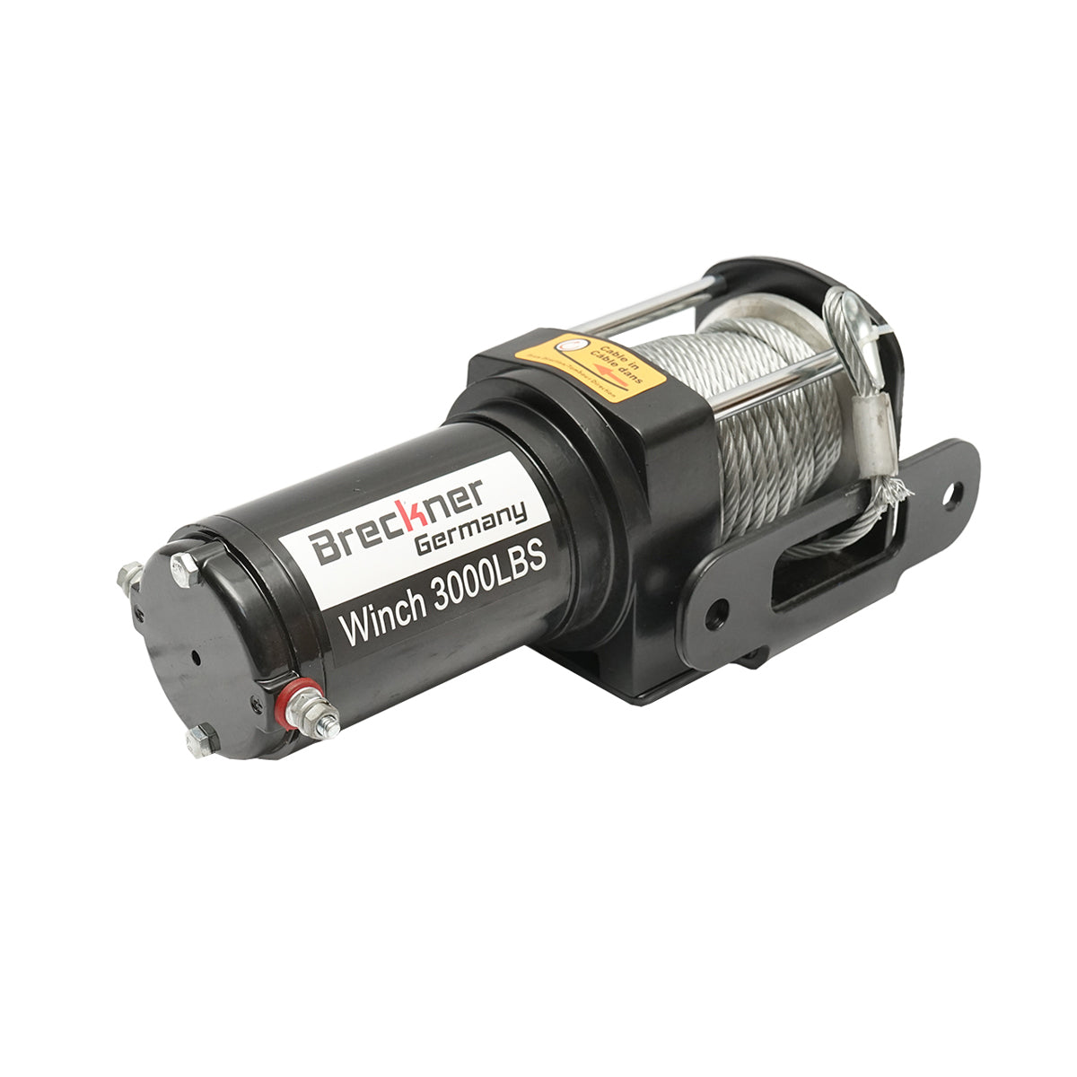 Verricello elettrico con telecomando 12V, cavo in acciaio da 1,6T (3000 libbre) 5x11m, solenoide 100A Breckner Germany - immagine 4