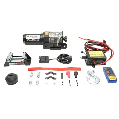 Verricello elettrico con telecomando 12V, cavo in acciaio da 1,6T (3000 libbre) 5x11m, solenoide 100A Breckner Germany