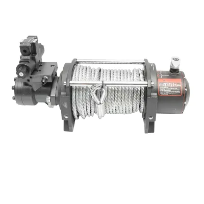 Verricello idraulico completo con telecomando, cavo in acciaio, tensione di alimentazione 12V, carico massimo 6T (13300 libbre) - immagine 3