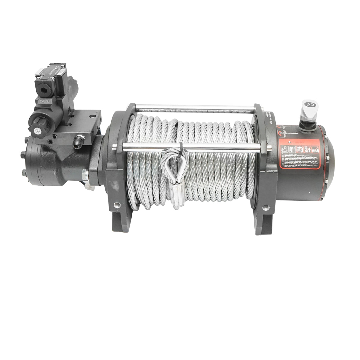 Verricello idraulico completo con telecomando, cavo in acciaio, tensione di alimentazione 12V, carico massimo 6T (13300 libbre) - immagine 3
