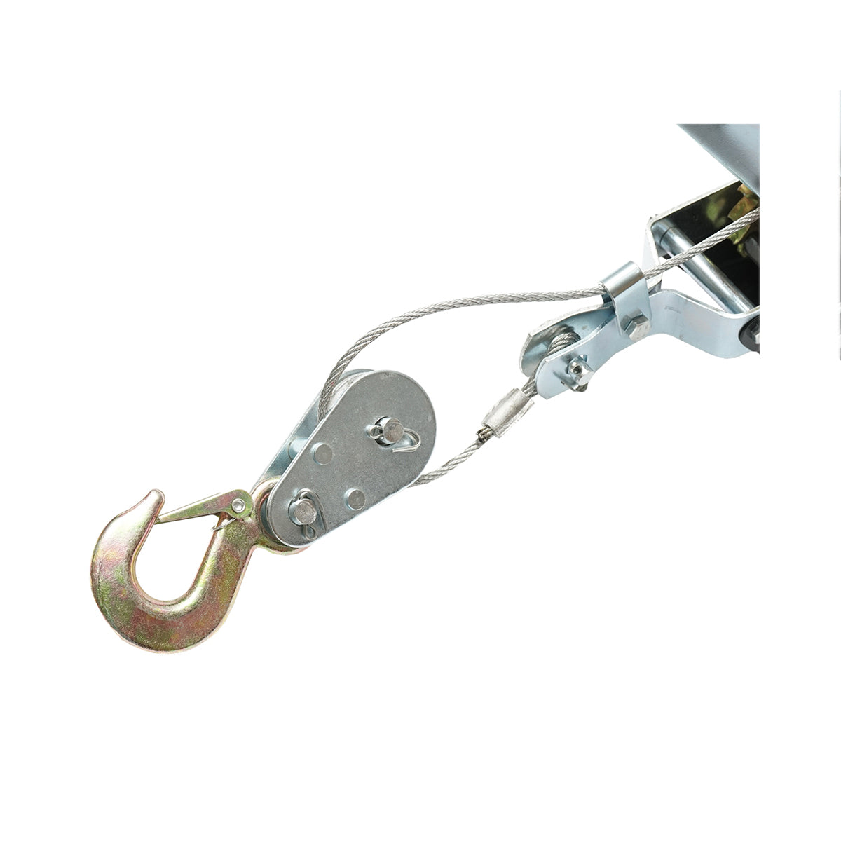 Verricello manuale da 2000 kg con cavo in acciaio da 4 mm, lunghezza 900 mm - immagine 5