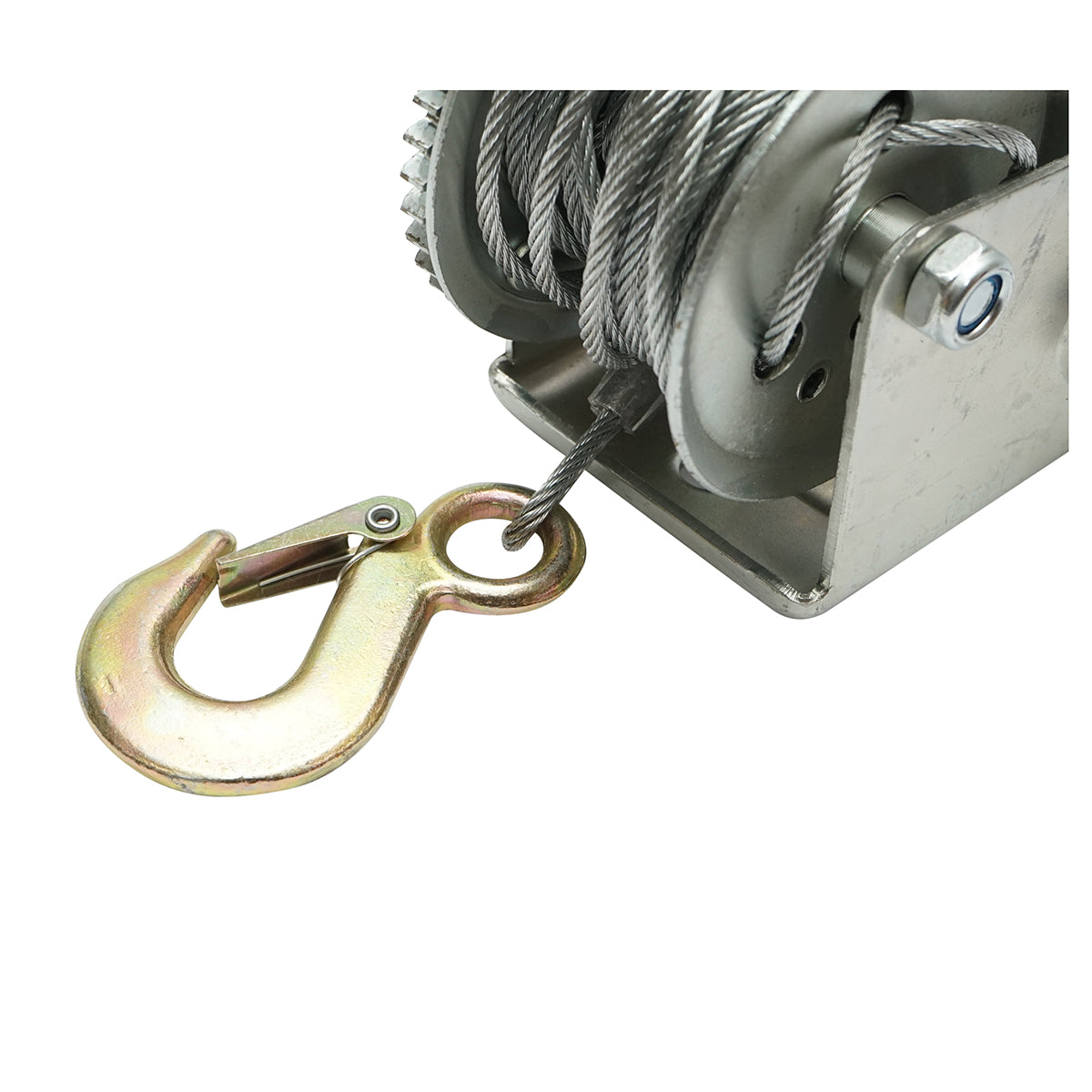 Verricello manuale da 350 kg con cavo d'acciaio da 4 mm x 8 m Breckner Germany - immagine 5