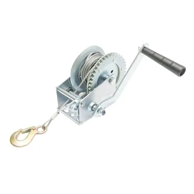 Verricello manuale da 450 kg con cavo in acciaio da 4 mm e lunghezza di 8 m Breckner Germany
