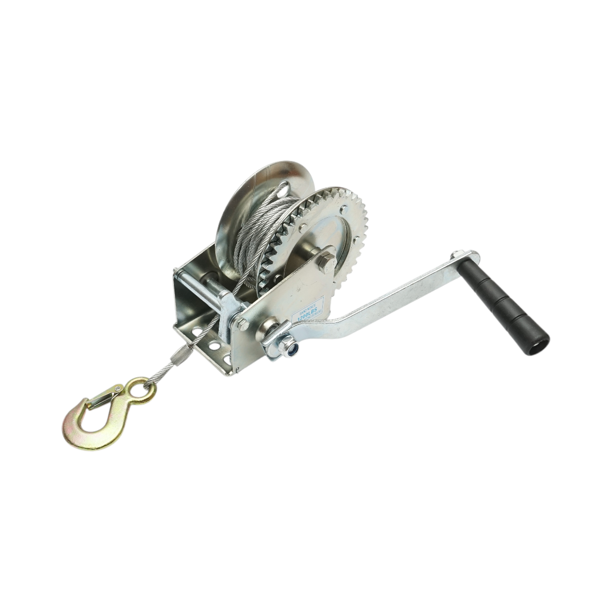Verricello manuale da 540 kg con cavo in acciaio da 4,5 mm x 8 m, rapporto di trasmissione 4:1 Breckner Germany