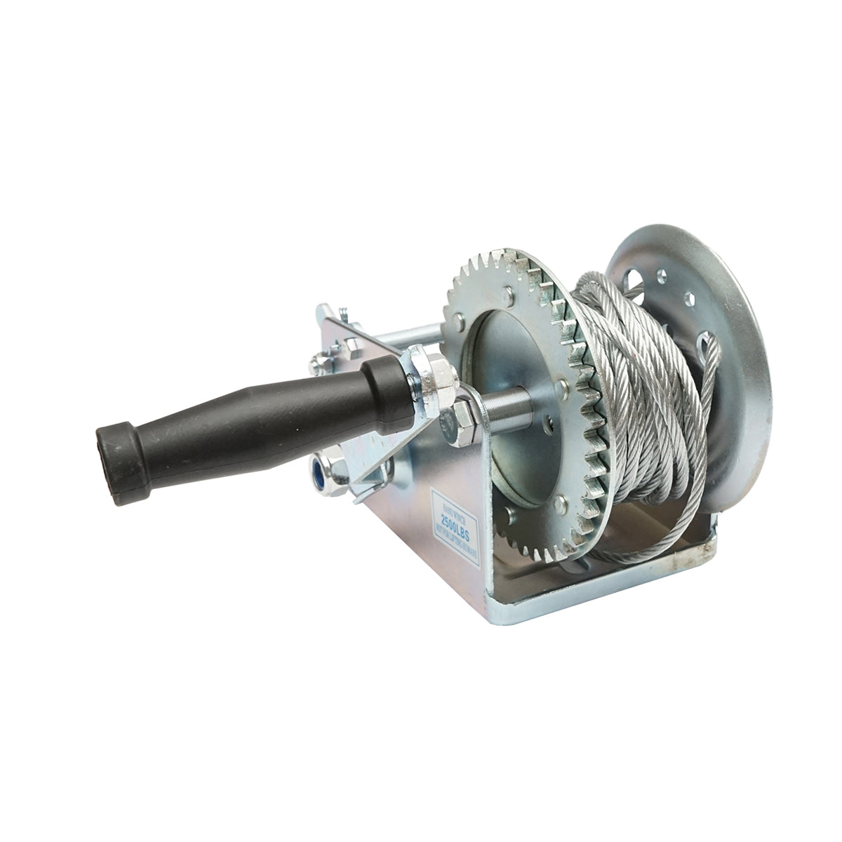 Verricello manuale da 900 kg con cavo d'acciaio da 4,8 mm x 10 m - immagine 2